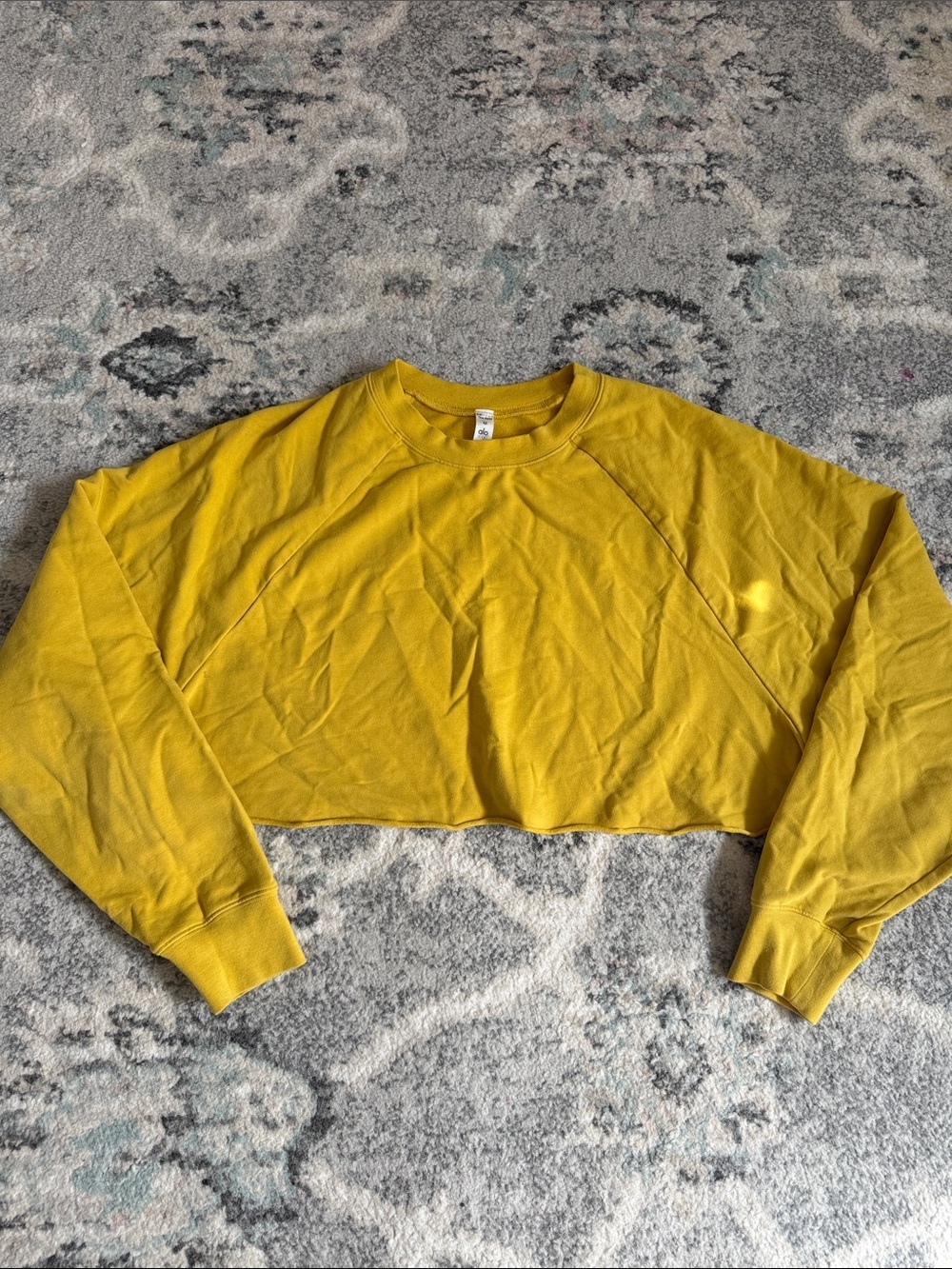 Alo Yoga Crew Neck Double Take Cropped Sweatshirt